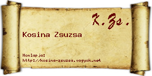 Kosina Zsuzsa névjegykártya